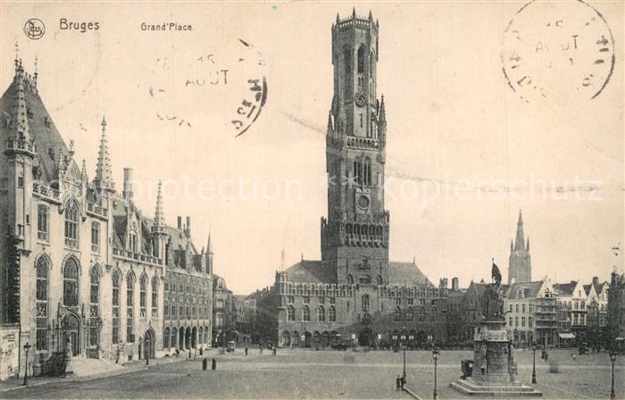 Bruges BRUGGE Belgie Grand  Place Monument