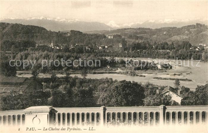 Pau 64 Panorama Chaîne des Pyrénées