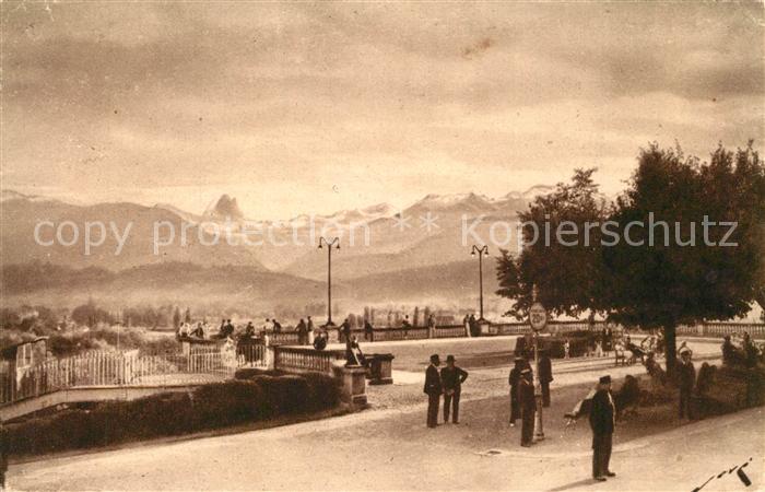 Pau 64 La Terrasse Chaîne des Pyrénées et Pic