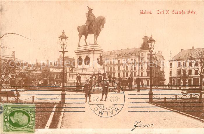 Malmoe Carl X Gustafs staty Denkmal