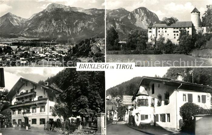 Brixlegg Tirol Gesamtansicht mit Alpenpanorama Schloss Hotels
