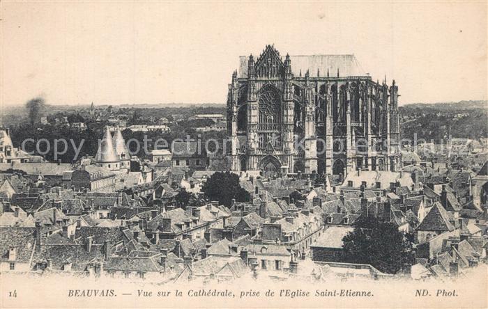 Beauvais 60 Vue sur la Cathedrale prise de l'Eglise Saint Etienne