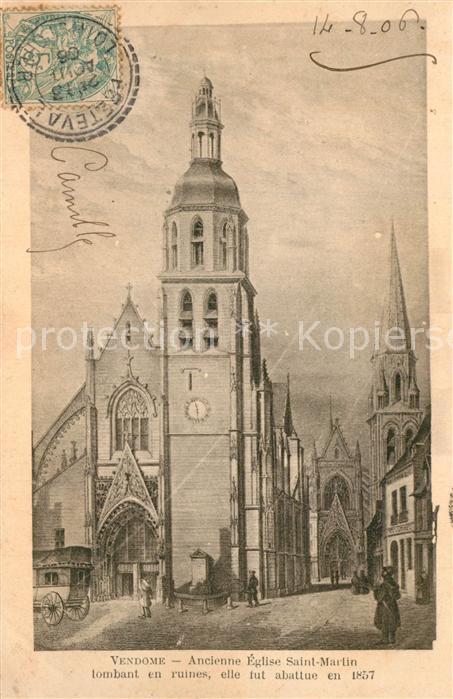Vendome Ancienne Eglise Saint Martin Kuenstlerkarte