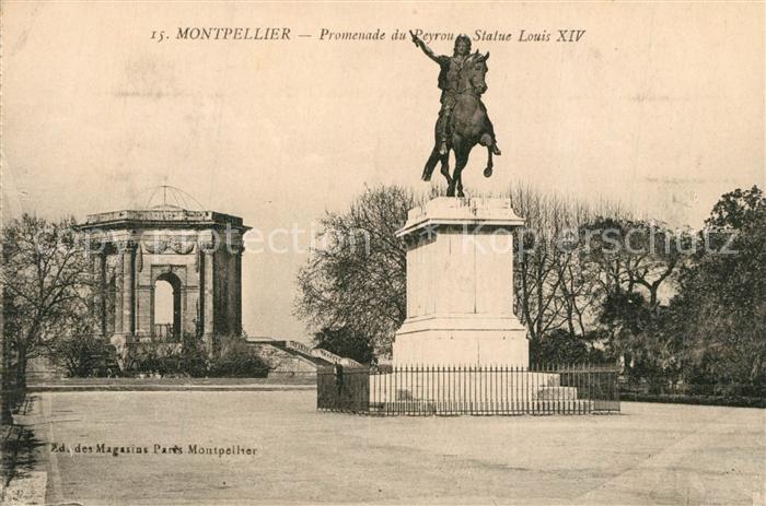 Montpellier Herault Promenade du Peyrou Statue Louis XIV Monument Chateau d Eau
