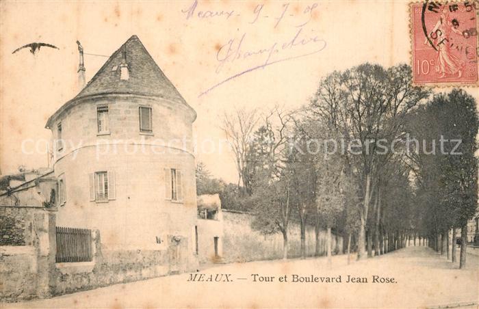Meaux Seine et Marne Tour et Boulevard Jean Rose