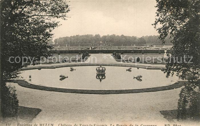 Melun Seine et Marne Chateau de Vaux le Vicomte Bassin de la Couronne