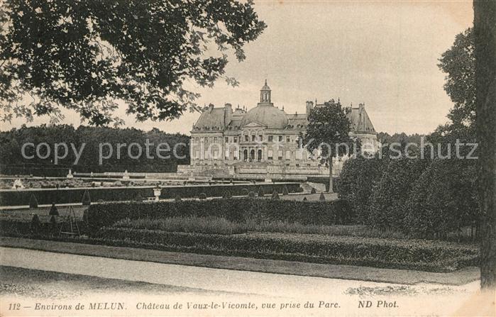 Melun Seine et Marne Chateau de Vaux le Vicomte vue prise du Parc