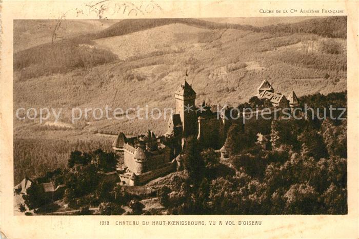 Hohkoenigsburg Haut-Koenigsbourg Fliegeraufnahme Chateau