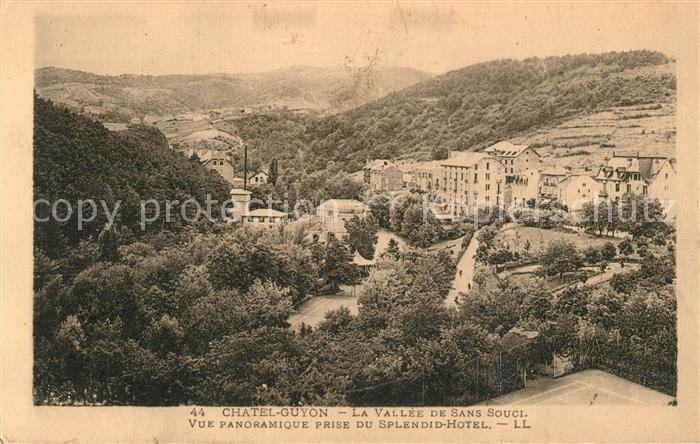 Chatel-Guyon La Vallee de Sans Souci prise du Splendid-Hotel