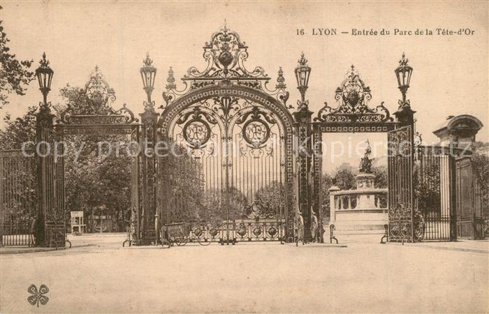 Lyon France Entr?e du Parc de la T?te d`Or