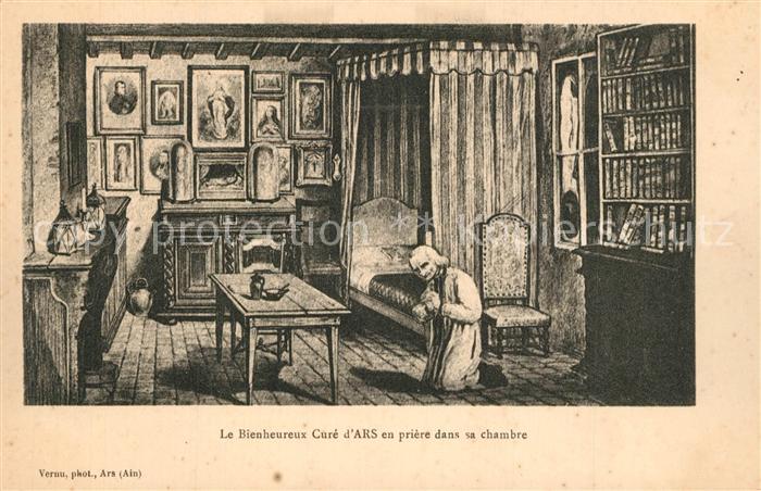 Ars Ain en pri?re sa chambre