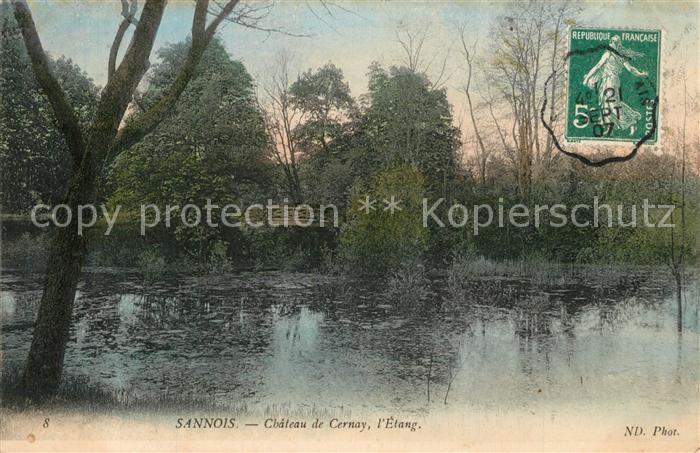 Sannois Chateau de Cernay Etang