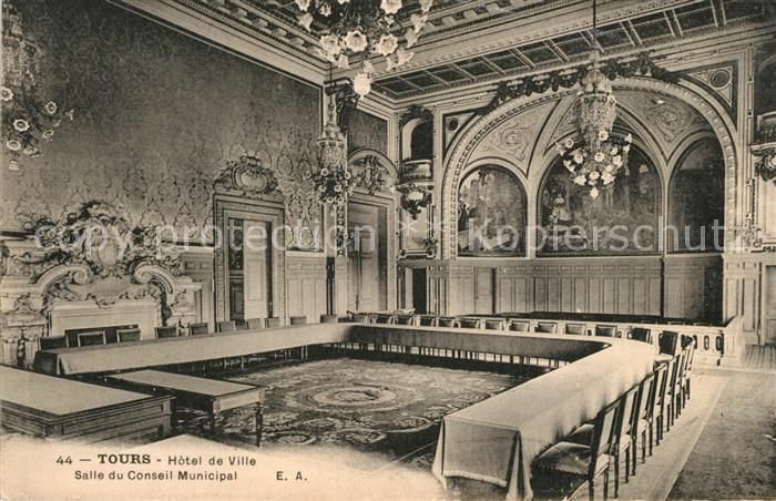 Tours Indre-et-Loire Hotel de Ville Salle du Conseil Municipal