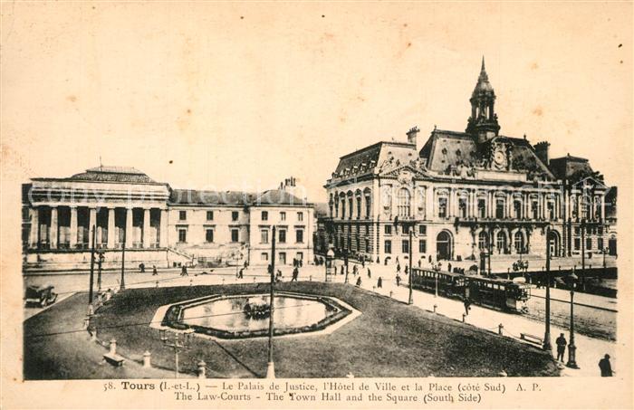 Tours Indre-et-Loire Palais de Justice Hotel de Ville