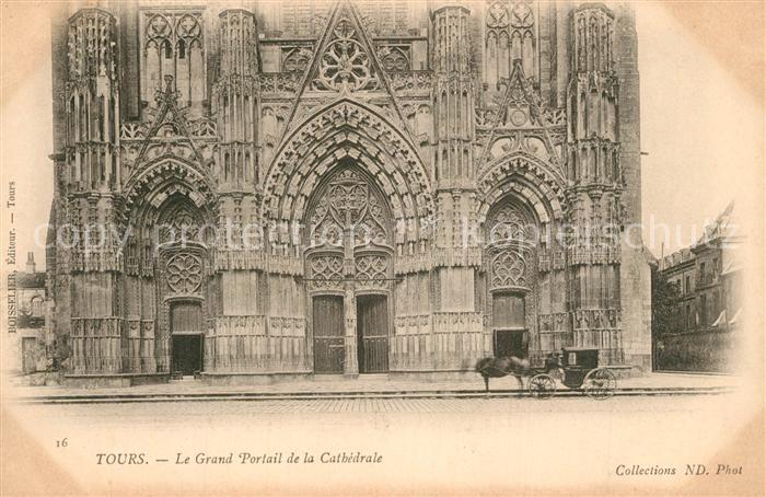 Tours Indre-et-Loire Grand Portail de la Cathedrale