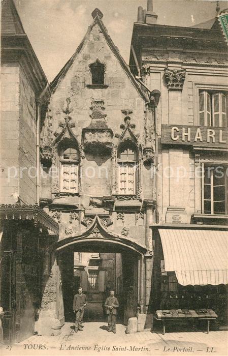 Tours Indre-et-Loire Eglise Saint Martin Portail