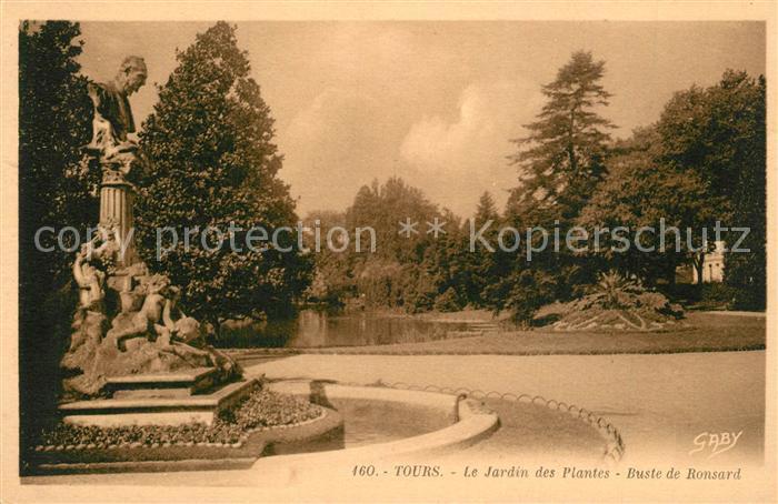 Tours Indre-et-Loire Jardin des Plantes Buste de Ronsard