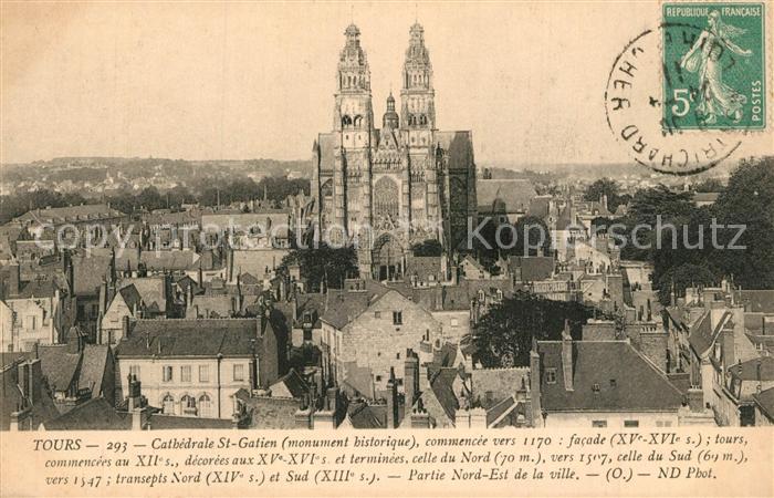 Tours Indre-et-Loire Cathedrale St. Gatien