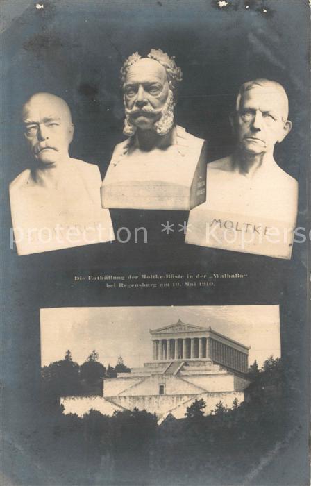Regensburg Enth?llung der Moltke-B?ste in der Walhalla 10. Mai 1910