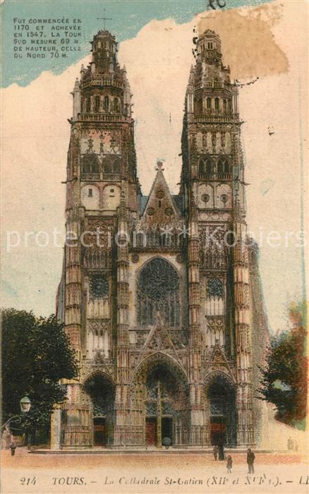 Tours Indre-et-Loire Cathedrale St. Gatien