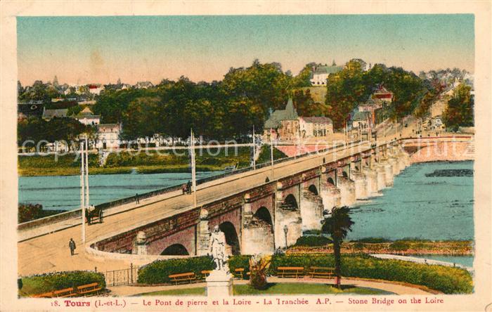 Tours Indre-et-Loire Pont de Pierre et la Loire