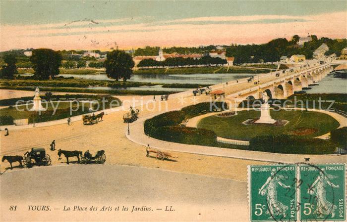Tours Indre-et-Loire Place des Arts et les Jardins
