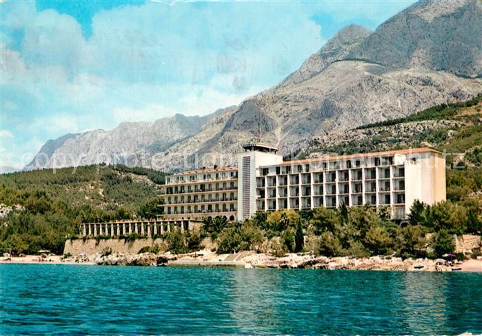 Tucepi Hotel Jadran Gebirge Ansicht vom Meer aus