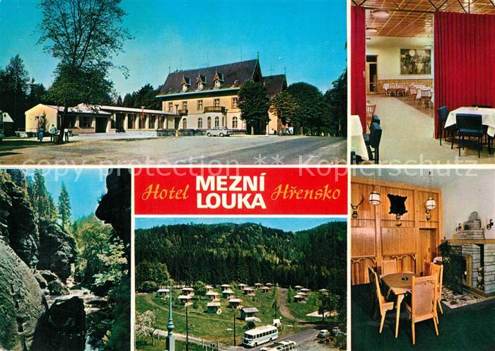 Hrensko Hotel Mezni Louka Jidelna Tiché soutesky Chatovy tabor na Mezni louce Kl