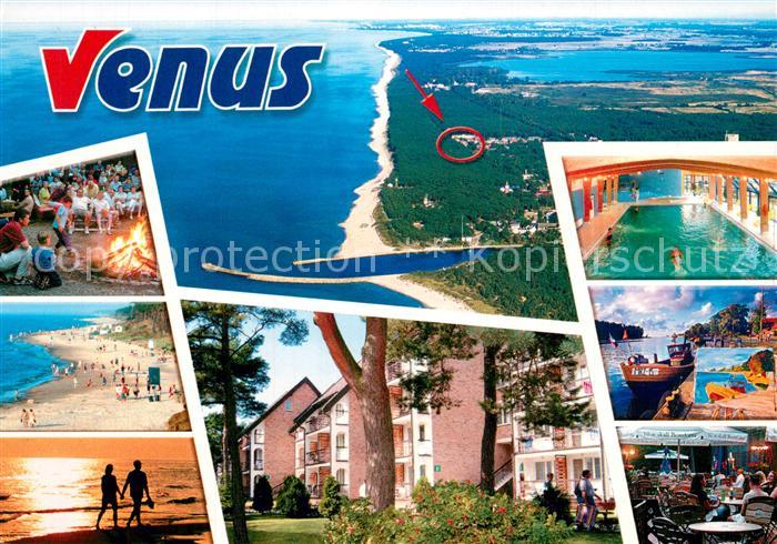 Mrzezyno Ferienresort Venus Hallenbad Strand Sonnenuntergang Lagerfeuer Fliegera