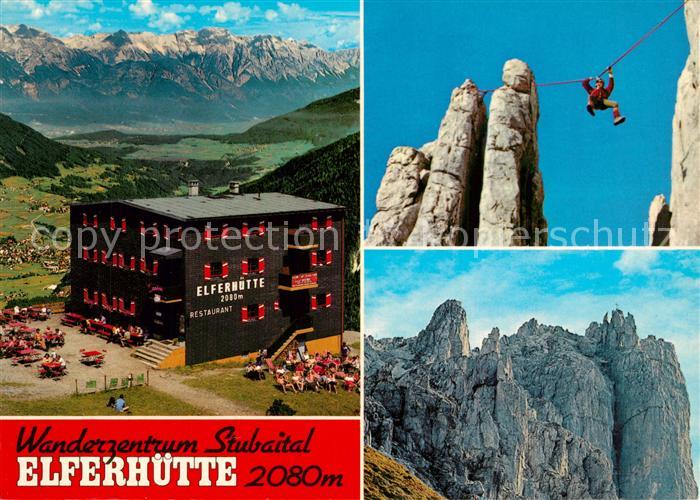 Stubaital Bergrestaurant Elferhuette Felsenformationen