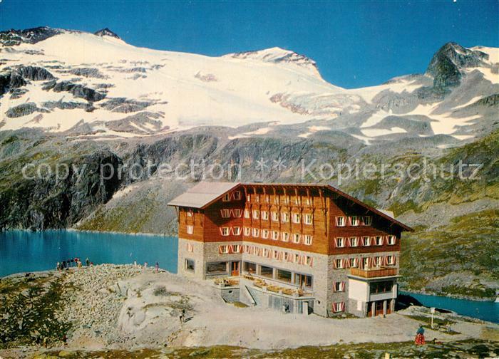 Rudolfshuette Weisssee am Weisssee mit Granatspitze Sonnblick und Hochfilleck