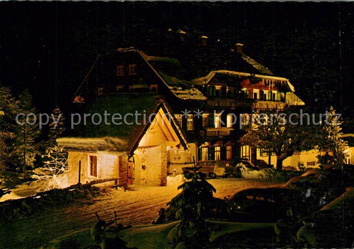 Badgastein Hotel Gruener Baum bei Nacht