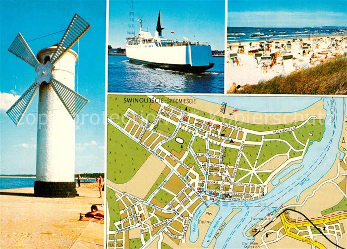 Swinoujscie Swinemuende Stawa Mlyny Swiny symbol swinousjskiego portu Plaza
