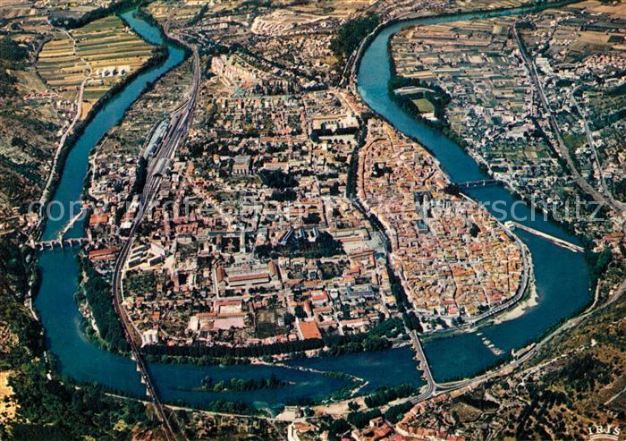 Cahors en Quercy Vue generale aerienne La boucle du Lot