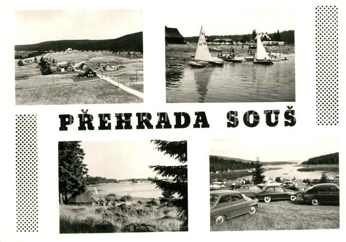 Desna Darre Prehrada Sous Stausee Camping Landschaftspanorama Isergebirge