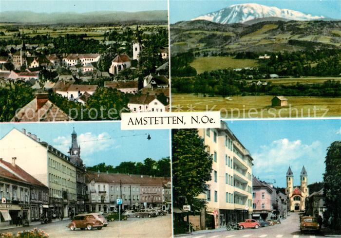 Amstetten Niederoesterreich Panorama oetscherblick Hauptplatz Bahnhofstrasse