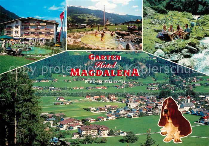 Ried Zillertal Hotel Magdalena Swimming Pool Fahrradtour Panorama Hund