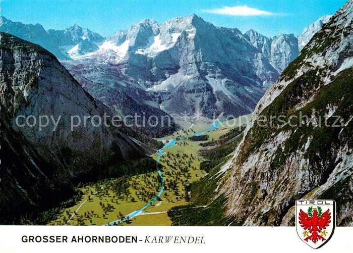 Eng Alm Grosser Ahornboden mit Eiskarspitze Spitzkarspitze Karwendelgebirge