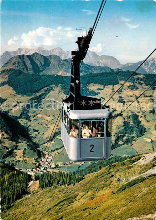 Saalbach-Hinterglemm Seilbahn auf den Schattberg Alpenpanorama Spielberghorn Leo