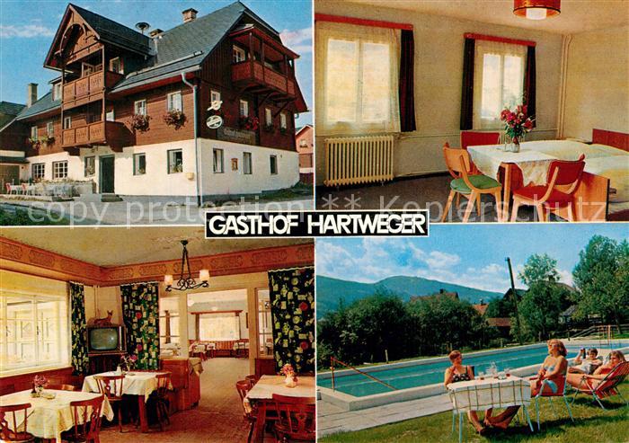 Weissenbach Liezen Gasthof Hartweger Gastraum Swimming Pool