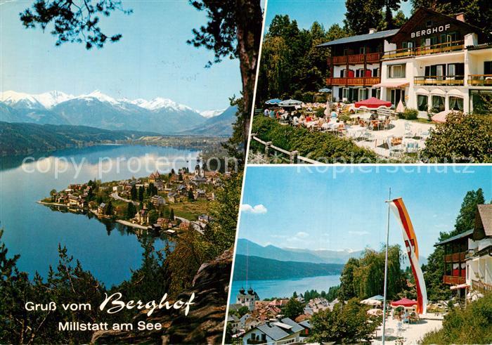 Millstatt Millstaettersee Hotel Berghof Terrasse Fernsicht Alpenpanorama