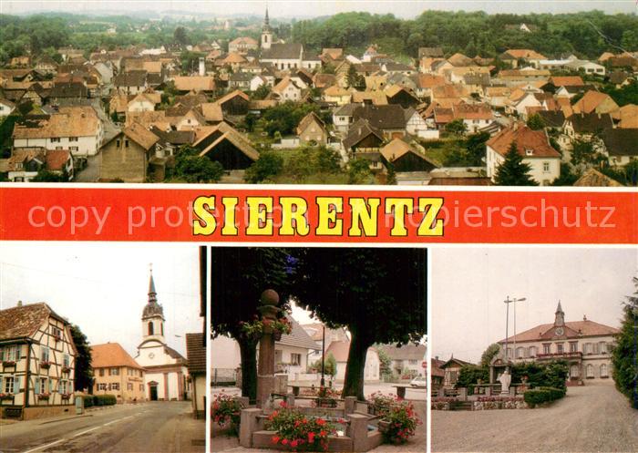 Sierentz Haut-Rhin Vue Generale Place de la Fontaine Eglise Saint Martin Place d