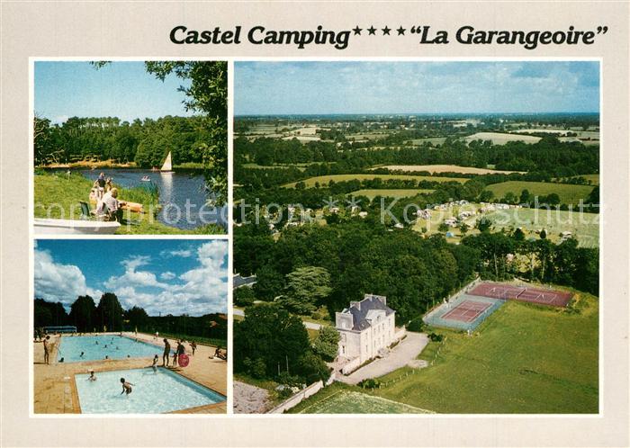 Saint-Julien-des-Landes Castel Camping La Garangeoire Piscine Lac Tennis vue aér