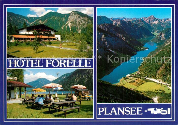 Reutte Tirol Hotel Forelle Strandbad Gaststaette Plansee Alpenpanorama Fliegerau