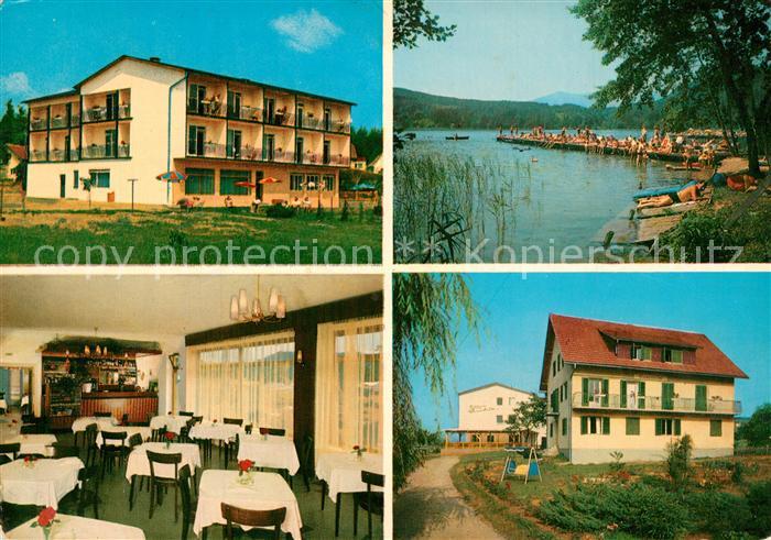 Seelach Klopeinersee Gasthof Pension Rosenheim Badesteg Liegewiese