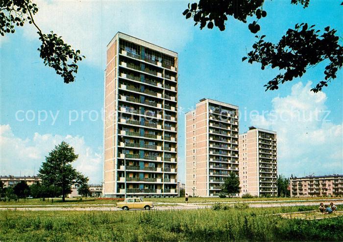 Litzmannstadt Lodz Osiedle mieszkaniowe Nowe Rokicie Hochhaeuser Siedlung