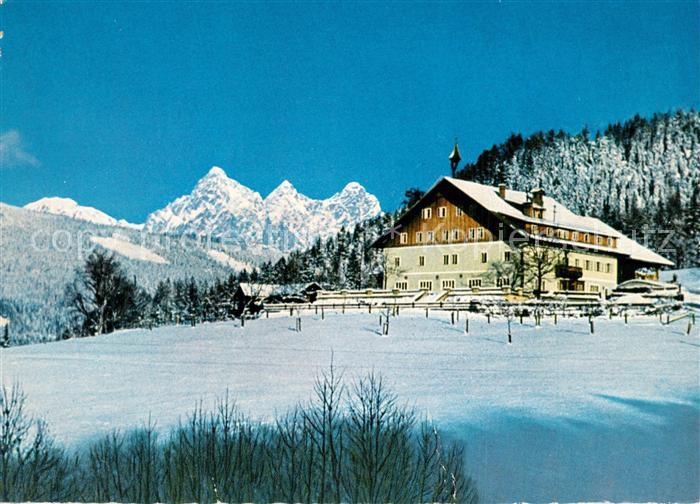Radstadt Alpengasthof Seitenalm Winterlandschaft Dachsteingebirge