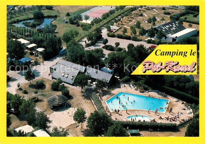 Poullan-sur-Mer Camping le Pil Koad Piscine vue aérienne