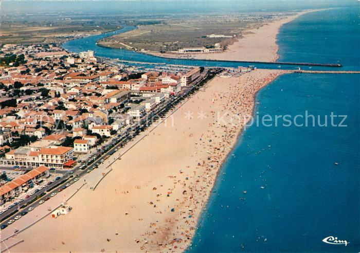 Valras-Plage Vue aérienne de la station et la plage