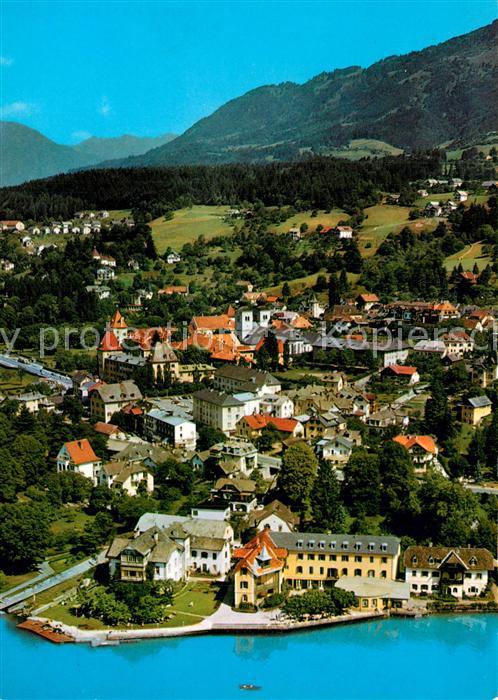 Millstatt Millstaettersee Hotel Die Forelle mit Dependance Fliegeraufnahme